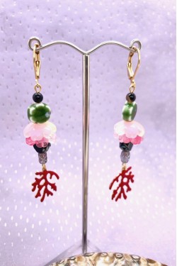 Boucles d'oreille originale de fabrication artisanale  Aniki bijoux