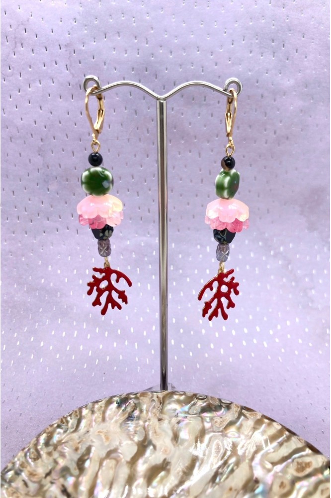 Boucles d'oreille originale de fabrication artisanale Aniki bijoux Boucles d'oreille originale de fabrication artisanale Aniki bijoux
