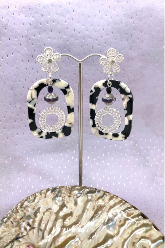 Boucles d'oreille originale de fabrication artisanale  Aniki bijoux