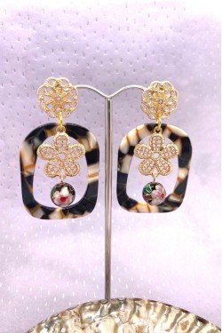 Boucles d'oreille originale de fabrication artisanale  Aniki bijoux