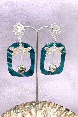 Boucles d'oreille originale de fabrication artisanale  Aniki bijoux