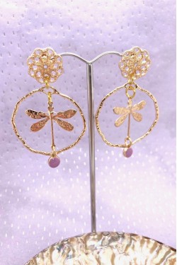 Boucles d'oreille originale de fabrication artisanale  Aniki bijoux