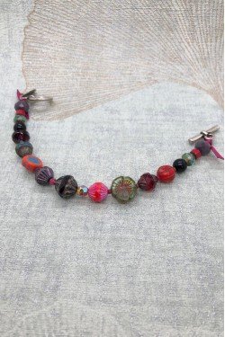 Bracelet pièce unique aux couleurs lumineuses création Aniki Bijoux