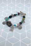 Bracelet pièce unique aux couleurs lumineuses création Aniki Bijoux