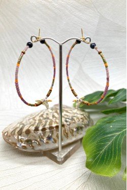 Boucles d'oreille originale de fabrication artisanale  Aniki bijoux