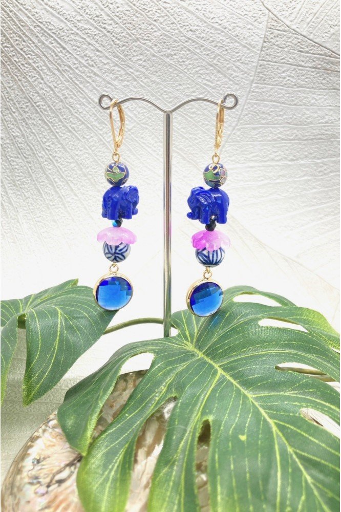 Boucles d'oreille originale de fabrication artisanale Aniki bijoux Boucles d'oreille originale de fabrication artisanale Aniki bijoux