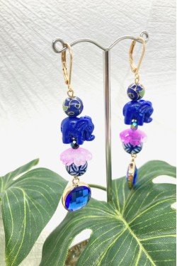 Boucles d'oreille originale de fabrication artisanale  Aniki bijoux