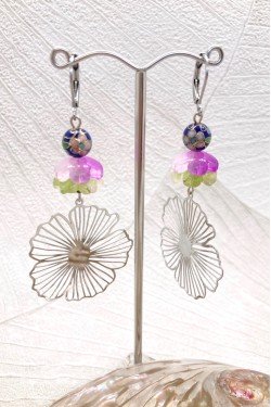 Boucles d'oreille originale de fabrication artisanale  Aniki bijoux