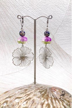 Boucles d'oreille originale de fabrication artisanale  Aniki bijoux