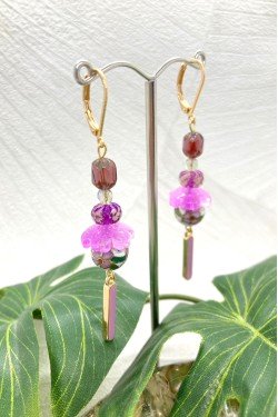 Boucles d'oreille originale de fabrication artisanale  Aniki bijoux