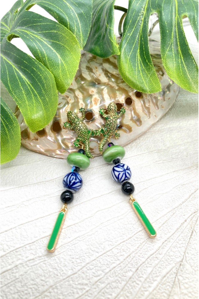 Boucles d'oreille originale de fabrication artisanale Aniki bijoux Boucles d'oreille originale de fabrication artisanale Aniki bijoux