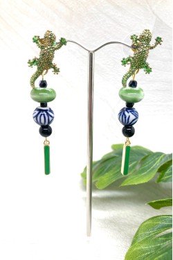 Boucles d'oreille originale de fabrication artisanale  Aniki bijoux