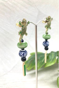 Boucles d'oreille originale de fabrication artisanale  Aniki bijoux