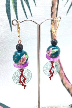 Boucles d'oreille originale de fabrication artisanale  Aniki bijoux