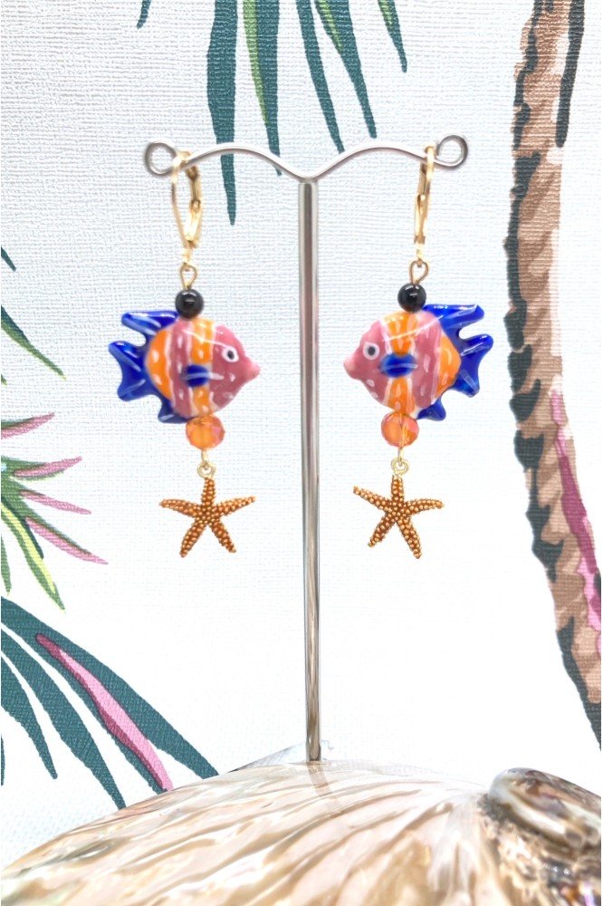 Boucles d'oreille originale de fabrication artisanale Aniki bijoux Boucles d'oreille originale de fabrication artisanale Aniki bijoux