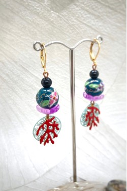 Boucles d'oreille originale de fabrication artisanale  Aniki bijoux