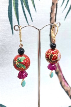 Boucles d'oreille originale de fabrication artisanale  Aniki bijoux