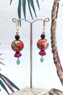 Boucles d'oreille originale de fabrication artisanale  Aniki bijoux