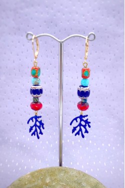 Boucles d'oreille originale de fabrication artisanale  Aniki bijoux