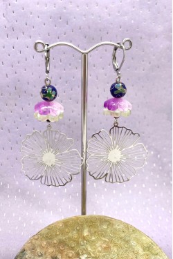 Boucles d'oreille originale de fabrication artisanale  Aniki bijoux