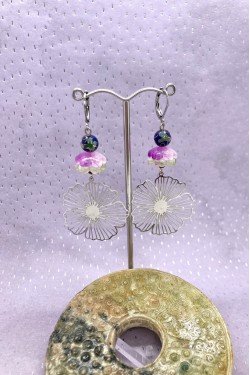 Boucles d'oreille originale de fabrication artisanale  Aniki bijoux