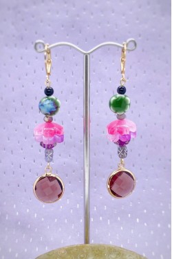 Boucles d'oreille originale de fabrication artisanale  Aniki bijoux