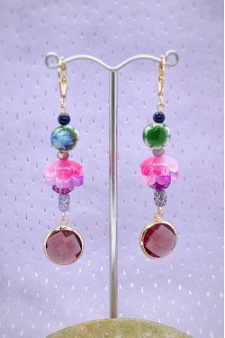 Boucles d'oreille originale de fabrication artisanale  Aniki bijoux