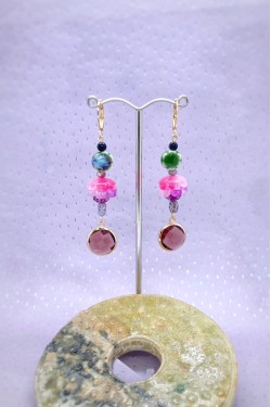 Boucles d'oreille originale de fabrication artisanale  Aniki bijoux