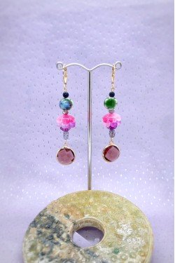 Boucles d'oreille originale de fabrication artisanale  Aniki bijoux