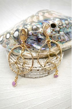 Boucles d'oreille originale de fabrication artisanale  Aniki bijoux