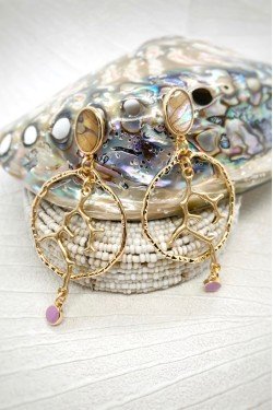 Boucles d'oreille originale de fabrication artisanale  Aniki bijoux
