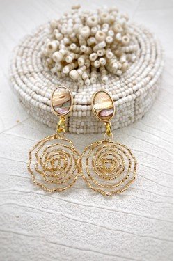 Boucles d'oreille originale de fabrication artisanale  Aniki bijoux