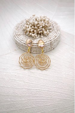 Boucles d'oreille originale de fabrication artisanale  Aniki bijoux