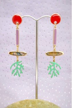 Boucles d'oreille originale de fabrication artisanale  Aniki bijoux