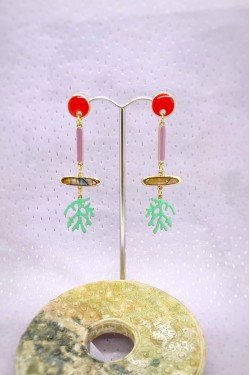 Boucles d'oreille originale de fabrication artisanale  Aniki bijoux