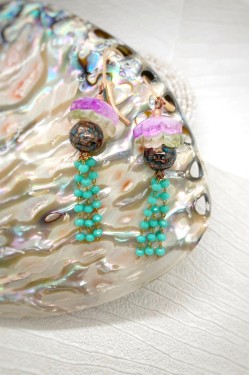 Boucles d'oreille originale de fabrication artisanale  Aniki bijoux