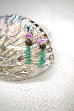 Boucles d'oreille originale de fabrication artisanale  Aniki bijoux
