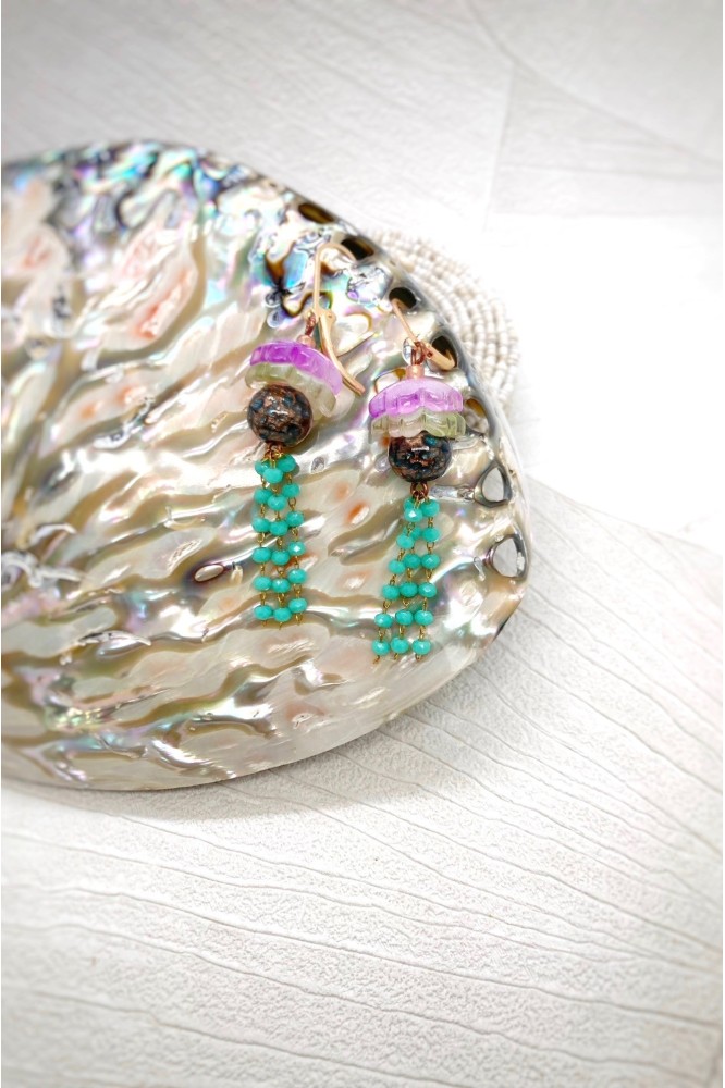Boucles d'oreille originale de fabrication artisanale Aniki bijoux Boucles d'oreille originale de fabrication artisanale Aniki bijoux