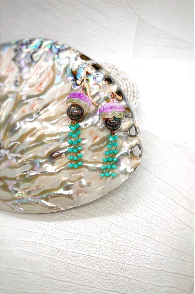Boucles d'oreille originale de fabrication artisanale Aniki bijoux Boucles d'oreille originale de fabrication artisanale Aniki bijoux