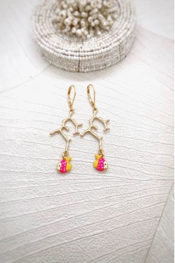 Boucles d'oreille originale de fabrication artisanale  Aniki bijoux