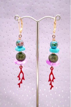 Boucles d'oreille originale de fabrication artisanale  Aniki bijoux