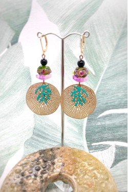 Boucles d'oreille originale de fabrication artisanale  Aniki bijoux