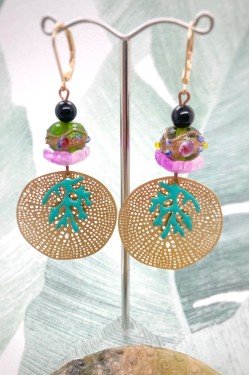 Boucles d'oreille originale de fabrication artisanale  Aniki bijoux