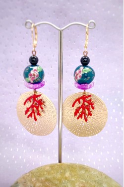 Boucles d'oreille originale de fabrication artisanale  Aniki bijoux