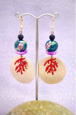 Boucles d'oreille originale de fabrication artisanale  Aniki bijoux