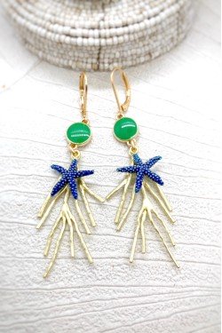 Boucles d'oreille originale de fabrication artisanale  Aniki bijoux