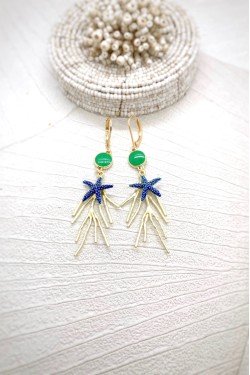 Boucles d'oreille originale de fabrication artisanale  Aniki bijoux