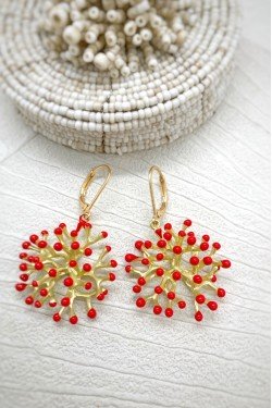 Boucles d'oreille originale de fabrication artisanale  Aniki bijoux