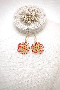 Boucles d'oreille originale de fabrication artisanale  Aniki bijoux