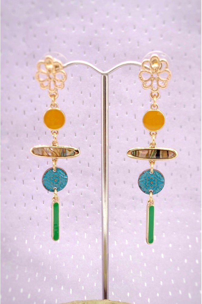 Boucles d'oreille originale de fabrication artisanale  Aniki bijoux